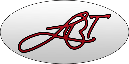 Lancercise Butt Trainer Logo in Oval which represents constant movement.  Heartthrob red letters represent passion and burning pain.